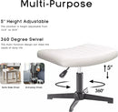 PUKAMI Armless Desk Chair No Wheels with Ottoman&Lumbar Support