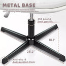 PUKAMI Armless Home Office Desk Chair No Wheels, PU Leather Upholstered Mid-Back Vanity Task Chair Vitesse Home