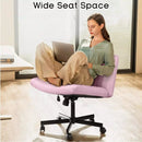 PUKAMI Armless Office Desk Chair with Wheels