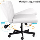 PUKAMI Armless Office Desk Chair with Wheels
