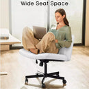 PUKAMI Armless Office Desk Chair with Wheels