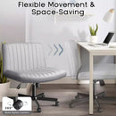 PUKAMI Armless Office Desk Chair with Wheels