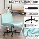PUKAMI Armless Office Desk Chair with Wheels