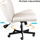 PUKAMI Armless Office Desk Chair with Wheels
