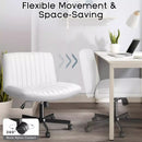 PUKAMI Armless Office Desk Chair with Wheels