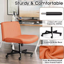 PUKAMI Armless Office Desk Chair with Wheels