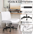PUKAMI Armless Office Desk Chair with Wheels