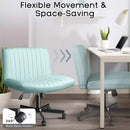 PUKAMI Armless Office Desk Chair with Wheels