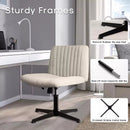 PUKAMI Armless Swivel Office Chair, Height Adjustable Wide Seat Vanity Chair OF06 Vitesse Home
