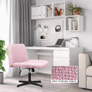 PUKAMI Armless Swivel Office Chair, Height Adjustable Wide Seat Vanity Chair OF06 Vitesse Home