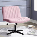 PUKAMI Armless Swivel Office Chair, Height Adjustable Wide Seat Vanity Chair OF06 Vitesse Home