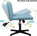 PUKAMI Armless Swivel Office Chair, Height Adjustable Wide Seat Vanity Chair OF06 Vitesse Home