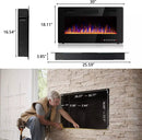 Vitesse 30 inch Wall Mounted & Recessed Electric Fireplace VFP01, 750W-1500W Vitesse Home