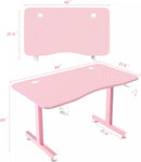 Vitesse 40" Cute Pink T-Shaped Small Gaming Desk with Headphone Hook TD05 Vitesse Home