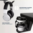 Vitesse 40 inch T-Shaped Small Gaming Desk, Black gaming desk with Free Mat TD06 Vitesse Home