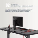 Vitesse 40 inch T-Shaped Small Gaming Desk, Black gaming desk with Free Mat TD06 Vitesse Home