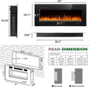 Vitesse 42 inch Wall Mounted & Recessed Electric Fireplace VFP03, 750W-1500W Vitesse Home