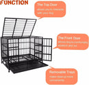 VITESSE 48/38 inch Heavy Duty Indestructible Metal Dog Crate