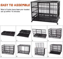 VITESSE 48/38 inch Heavy Duty Indestructible Metal Dog Crate