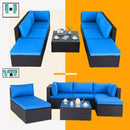 Vitesse 5/7 Pieces L Shaped Modular Patio Furniture Sets with Ottoman