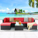 Vitesse 5/7 Pieces L Shaped Modular Patio Furniture Sets with Ottoman