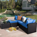 Vitesse 5/7 Pieces L Shaped Modular Patio Furniture Sets with Ottoman
