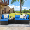 Vitesse 5/7 Pieces L Shaped Modular Patio Furniture Sets with Ottoman