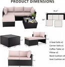 Vitesse 5/7 Pieces L Shaped Modular Patio Furniture Sets with Ottoman