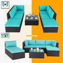 Vitesse 5/7 Pieces L Shaped Modular Patio Furniture Sets with Ottoman