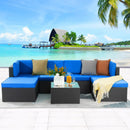Vitesse 5/7 Pieces L Shaped Modular Patio Furniture Sets with Ottoman
