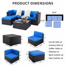 Vitesse 5/7 Pieces L Shaped Modular Patio Furniture Sets with Ottoman