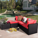 Vitesse 5/7 Pieces L Shaped Modular Patio Furniture Sets with Ottoman