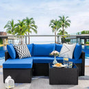 Vitesse 5/7 Pieces L Shaped Modular Patio Furniture Sets with Ottoman