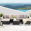 Vitesse 5/7 Pieces L Shaped Modular Patio Furniture Sets with Ottoman