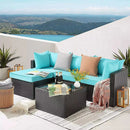 Vitesse 5/7 Pieces L Shaped Modular Patio Furniture Sets with Ottoman