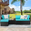 Vitesse 5/7 Pieces L Shaped Modular Patio Furniture Sets with Ottoman