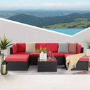 Vitesse 5/7 Pieces L Shaped Modular Patio Furniture Sets with Ottoman
