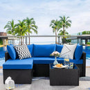 Vitesse 5/7 Pieces L Shaped Modular Patio Furniture Sets with Ottoman PF01