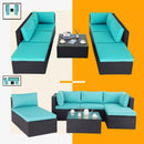 Vitesse 5/7 Pieces L Shaped Modular Patio Furniture Sets with Ottoman PF01