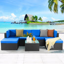 Vitesse 5/7 Pieces L Shaped Modular Patio Furniture Sets with Ottoman PF01