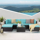 Vitesse 5/7 Pieces L Shaped Modular Patio Furniture Sets with Ottoman PF01