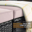 Vitesse 5/7 Pieces L Shaped Modular Patio Furniture Sets with Ottoman PF01