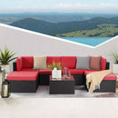 Vitesse 5/7 Pieces L Shaped Modular Patio Furniture Sets with Ottoman PF01