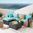 Vitesse 5/7 Pieces L Shaped Modular Patio Furniture Sets with Ottoman PF01