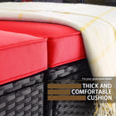 Vitesse 5/7 Pieces L Shaped Modular Patio Furniture Sets with Ottoman PF01