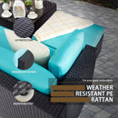 Vitesse 5/7 Pieces L Shaped Modular Patio Furniture Sets with Ottoman PF01