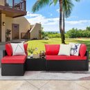Vitesse 5/7 Pieces L Shaped Modular Patio Furniture Sets with Ottoman PF01