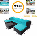 Vitesse 5/7 Pieces L Shaped Modular Patio Furniture Sets with Ottoman PF01