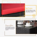 Vitesse 5/7 Pieces L Shaped Modular Patio Furniture Sets with Ottoman PF01