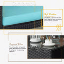 Vitesse 5/7 Pieces L Shaped Modular Patio Furniture Sets with Ottoman PF01